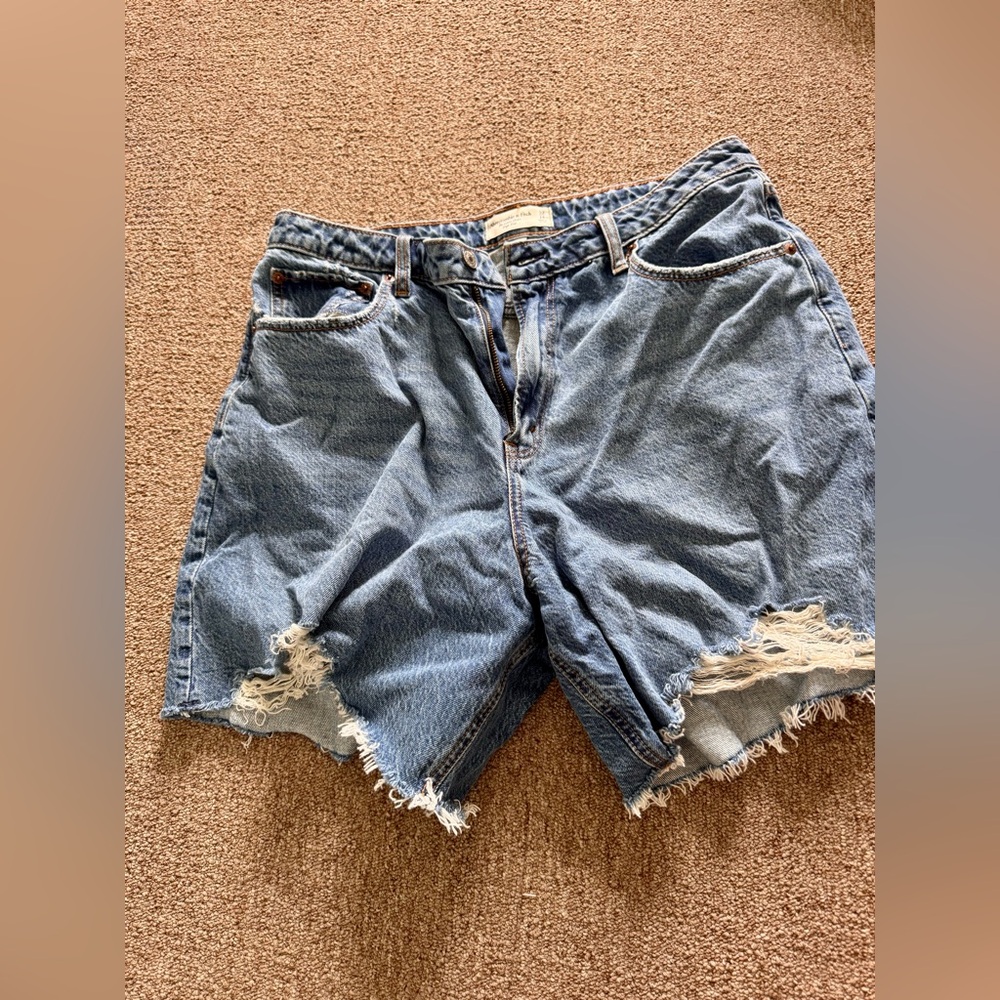Abercrombie & Fitch Curve Love Denim Cutoff Shorts – Size 32